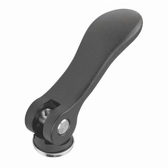 Cam Lever Size: 2 D=M08, A=96, B=33,3, Aluminum Black Powder-Coated, Comp: Steel