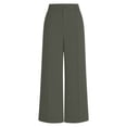 thumbnail image 5 of Pants for Women Work High Waist Straight Fabric Pleated E ant Business Suit Trousers Palazzo Wide Leg Pants, 5 of 7