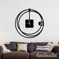 thumbnail image 4 of Handmadetneonsign Geometric Wall Clock Unique, Year Date Round Wall Clock, Text Oversize Wall Clock 55828, 4 of 5