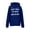 Blue, variant on Women's Hoodies & Sweatshirts Letter Patch Embroidery Sport Loose Sweatshirt Hoodie for Street Hop Fashion Enhancement