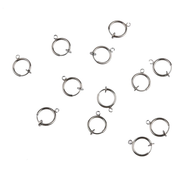 12 Uds. De Clips de resorte sin perforación para la nariz, anillos de aro, pendientes, hallazgos DIY, 4 colores Zulema Punk clips Piercing falso