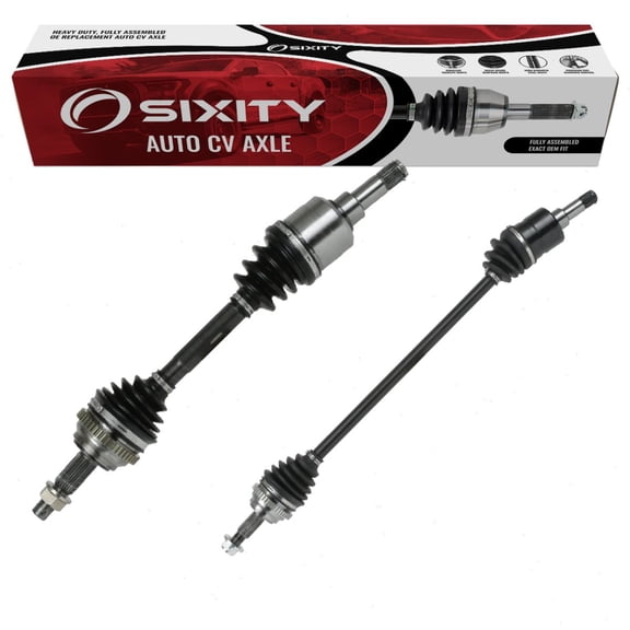 Sixity Auto 2 pc Front CV Axle Kit compatible with Chrysler PT Cruiser 2001-2010 - Pair Left Right Driver Passenger Complete Axle Shaft Assembly