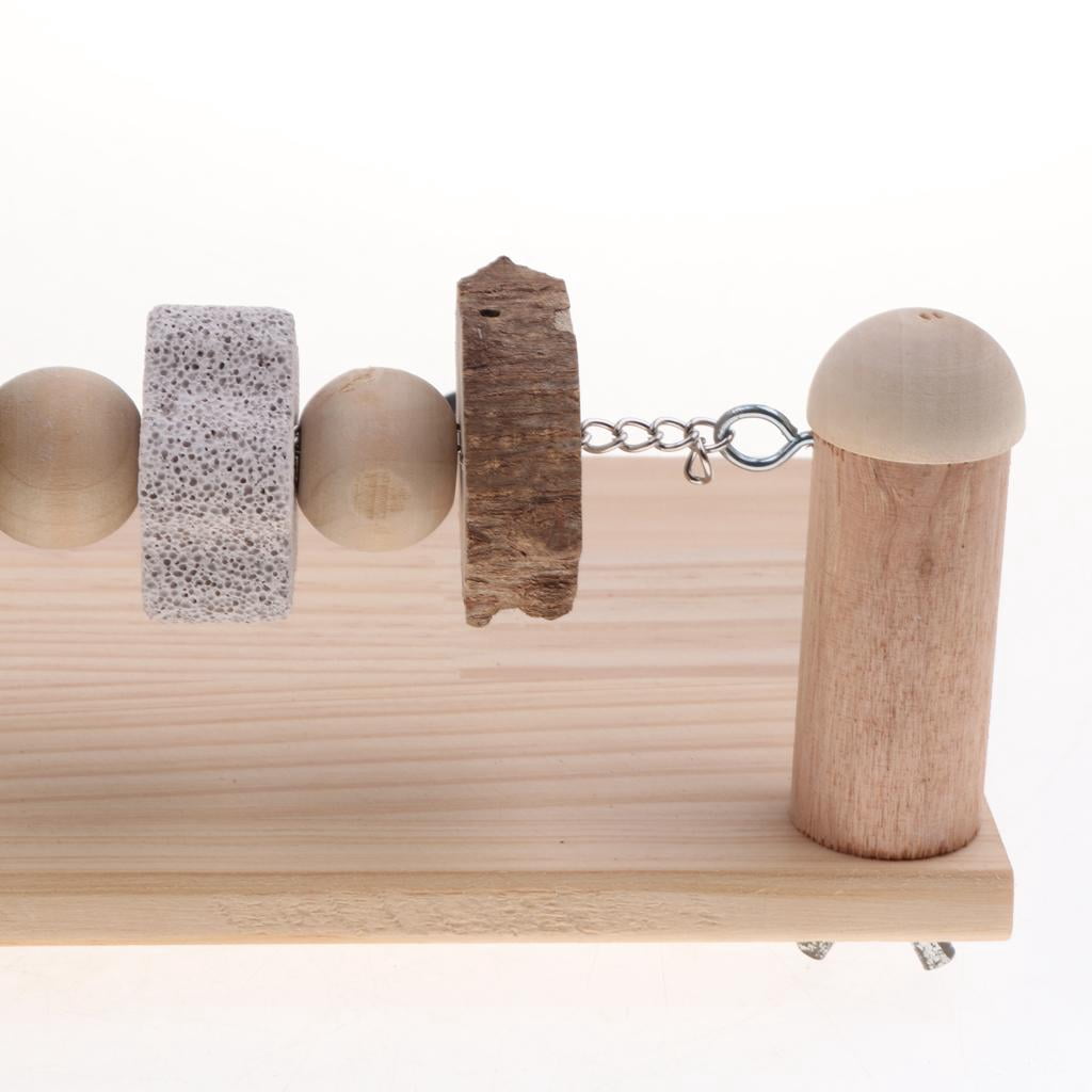 Bvdfgk Small Animal Wooden Stone Chew Grinding Toy for Guinea Pig, Rabbit, Hamster