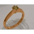 thumbnail image 3 of LBG British Made Classic 10k Rose Gold Natural Peridot Womens Engagement Ring - 33 size options - Size 5.25, 3 of 7