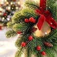 thumbnail image 6 of Small Christmas Wreath, Mr. Christmas Wreath,Christmas Wreath Door Hanger With Bow Ribbon Holiday Hanging Decoration For Front Door Wall Closet Fireplace Mantel Indoor Home Decor, 1 PC, 6 of 7