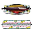 thumbnail image 2 of Cauagu Space Doodle Print Leather Pencil Pen Case - Stationery Bag Portable Stationery Bag Big Capacity Pencil Pouch Cosmetic Organizer Bag for Men & Women, 2 of 7