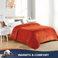 thumbnail image 6 of Walensee Ultra Soft Microplush Fleece Throw Blanket, 50" x 60", Orange, Machine Washable, 6 of 8