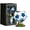 Blue, variant on Soccer Ball Shaped Rotating Drinking Glass,10oz Trophy Beer Glass with Gold Base, Sports Theme Tumbler for Beverages, Juice Cocktail, Sports Fan(red)Q