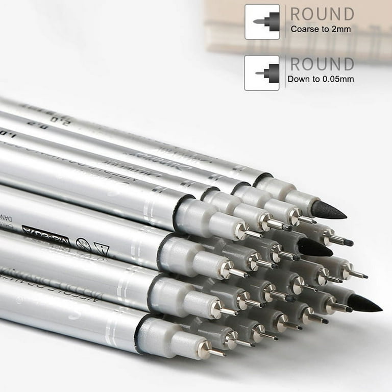 SEWACC 20 Pcs Waterproof Hook Line Drawing Pens Multi-function Art Pens  Liner Color Pens Lettering Pens Ink Pens Waterproof Eye Liner Pencil Draw