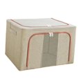 thumbnail image 3 of Bolsas de almacenamiento de ropa Soledad con ventana transparente plegable Beige 66L, 3 of 10