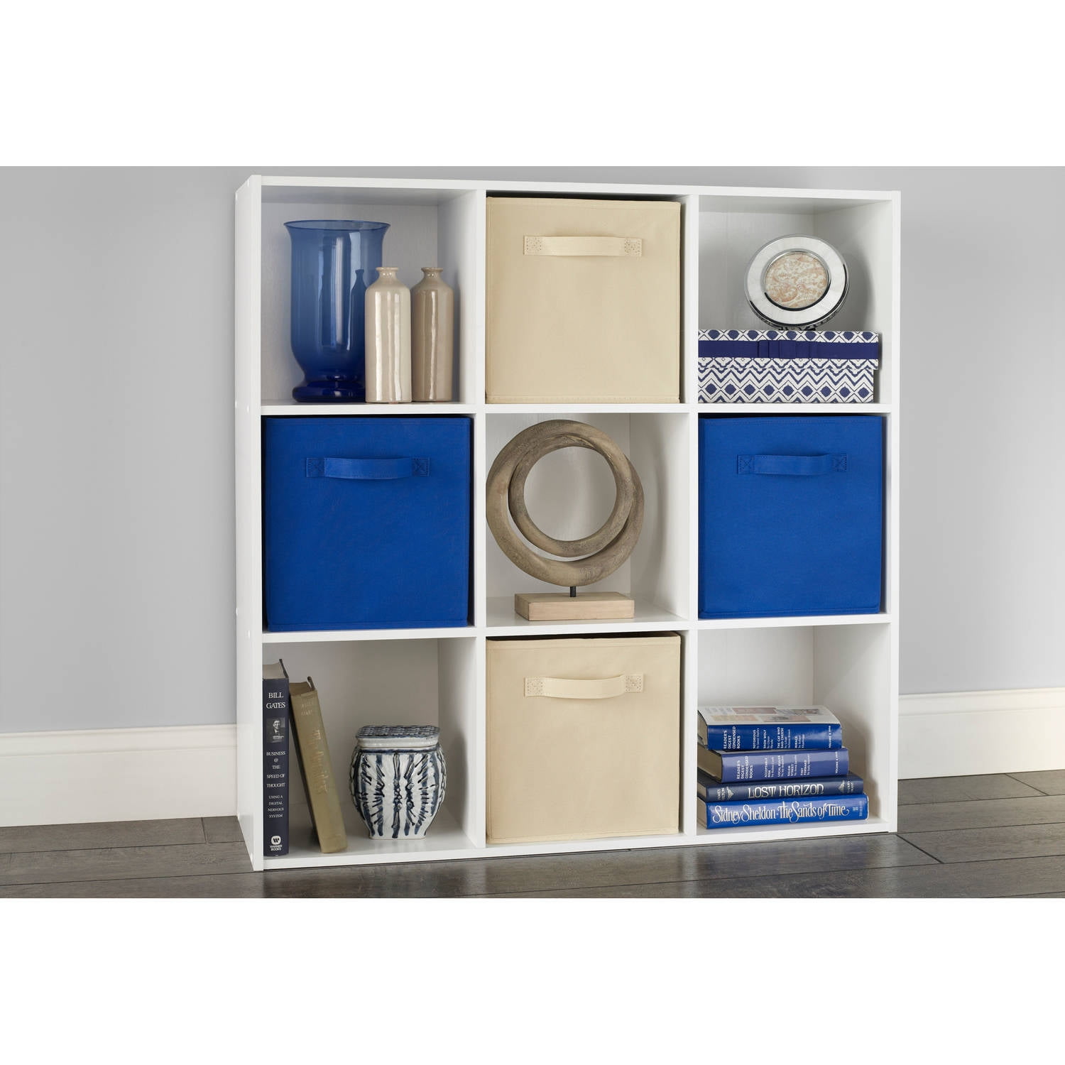 9 cube storage organizer gray