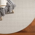 thumbnail image 3 of Dash & Albert Diamond Handwoven Indoor/Outdoor Rug, 10', Platinum/White, 3 of 5