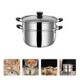 thumbnail image 3 of SUTENGDA Pot Steamer Cooking Steam Food Vegetable Pan Steamers Cooker Stock Set Stainless Cookware Steel Soup Layer 2 Saucepan, 3 of 6