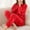 Red, variant on Eltusu Women Fleece Pajama Sets, Long Sleeve Comfy Warm 2 Pieces Sleepwear Sets Blue Size S-L