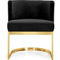 thumbnail image 3 of CRO Decor Elegant Dining Chair Plush Velvet Seat & Curved Back Black/Gold, 3 of 18