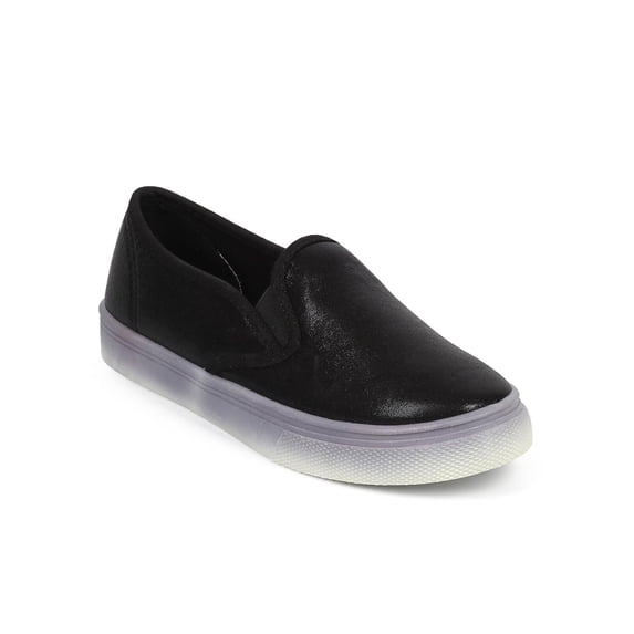 Women Metallic Shimmer Round Toe Fashion Slip On Sneaker DF42