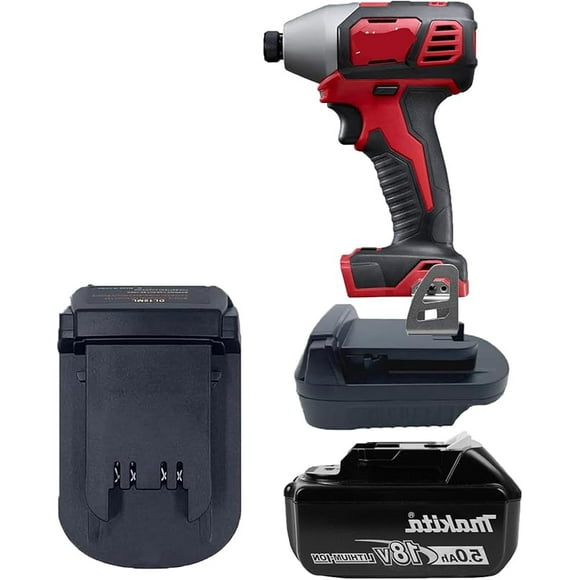 for Bauer to for Milwaukee, Battery Adapter Compatible with Bauer 20V Lithium Battery to Replace for Milwaukee M18 Lithium Battery 48-11-1850/48-11-1852 Work for Milwaukee M18 18V Power Tools