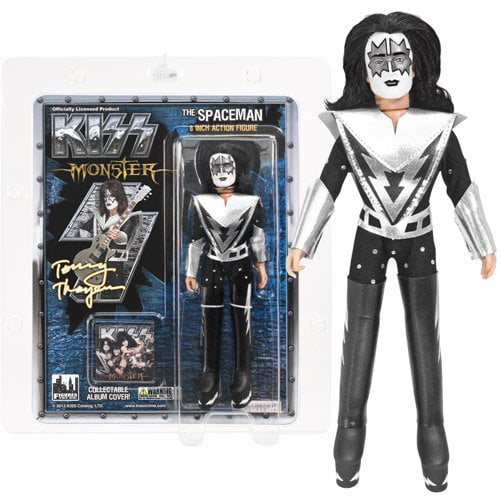 KISS 8 Inch Action Figures Dressed To Kill Throwback Series The Spaceman 