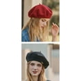 thumbnail image 4 of CoCopeaunt French Wool Beret Hat Fashionable Chic Casual Warm Cap Girls Ladies Retro Artist Painter Hat, 4 of 6