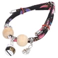 thumbnail image 3 of Collar de decoración de conejos, collar ajustable con campana y colgantes para animales pequeños, campana de dibujos animados negra M, 3 of 5