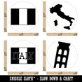 thumbnail image 2 of Italy Country Flag Leaning Tower Pisa Rubber Stamp Set for Scrapbooking Crafting Stamping - Mini 1/2 Inch, 2 of 7