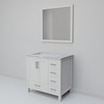 thumbnail image 5 of Lexora Home Jacques 36" Carrara Marble Top Single Vanity in White, 5 of 9