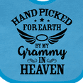 thumbnail image 4 of Inktastic Handpicked for Earth by My Grammy in Heaven with Angel Wings Boys or Girls Baby Bib, 4 of 4