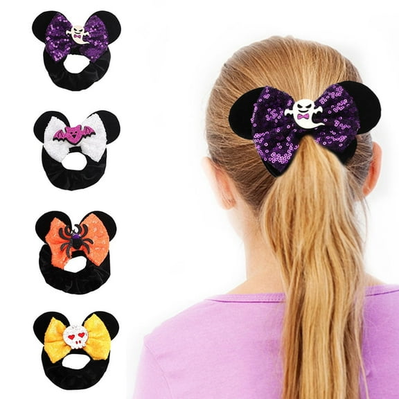 Yoyauz Halloween Elastic Headbands For Ladies And Girls With Colorful Pumpkin Demon Halloween Hair Accessories
