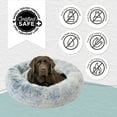 thumbnail image 6 of Best Friends by Sheri Original Calming Donut Dog and Cat Bed, Shag Faux Fur, Denim Blue, (36in x 36in) - Anxiety Relief for Pets Up to 100 lbs, 6 of 8