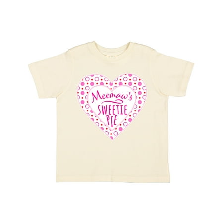 

Inktastic Meemaw s Sweetie Pie with Pink Hearts Gift Toddler Boy or Toddler Girl T-Shirt