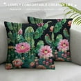 thumbnail image 3 of Chilfamy Tropical Cactus Tree Flower Print Throw Pillow Covers Fashion Throw Pillow Case Soft Couch Pillows Decorative Square Pillow Covers for Sofa Living Room, 3 of 5