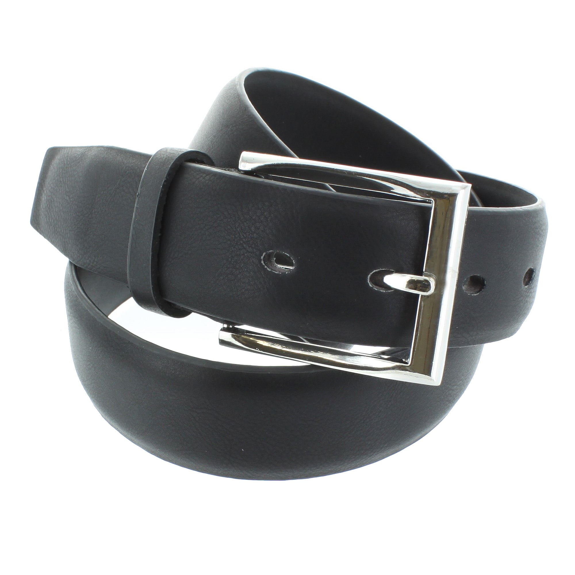 Faddism Men's Genuine Leather Silver Buckle Belt Large Size - Walmart.com