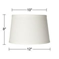 thumbnail image 5 of Springcrest White Linen Small Drum Lamp Shade 10" Top x 12" Bottom x 8" High (Spider) Replacement with Harp and Finial, 5 of 7