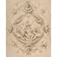 thumbnail image 2 of Jacob Denys 15x18 Gold Ornate Wood Frame and Double Matted Museum Art Print Titled - Ornamental Design with Diana and Endymion in a Central Cartouche, 2 of 4