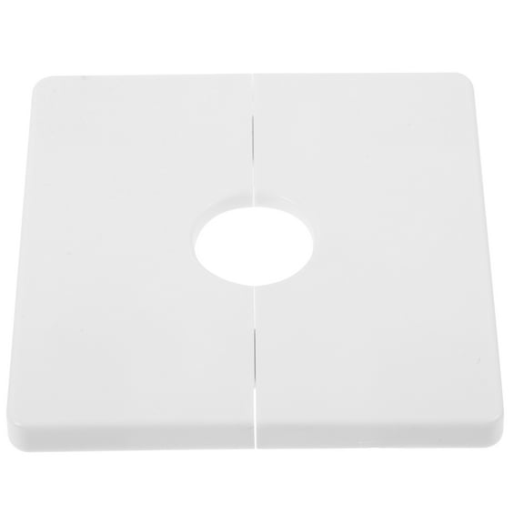 HOOWIFFY White PVC Decorative Plumbing Pipe Cover Sleeve 8.6x8.6x0.7in for Bathroom Kitchen Home