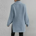 thumbnail image 5 of Long Sleeve Turtleneck Sweater Women Winter Pullover Polyester Knit Top Loose Fit Cable Weaving Comfortable Winterwear, 5 of 8