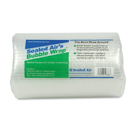 Sealed Air Bubble Wrap Cushioning Material, 3/16" Thick, 12" x 30 ft. -SEL19338