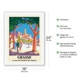 thumbnail image 2 of Grasse France - The City of Flowers and Perfumes - PLM French Railways - Vintage Railroad Travel Poster by Roger Broders c.1930 - Japanese Unryu Rice Paper Art Print (Unframed) 18 x 24 in, 2 of 4