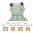 thumbnail image 4 of MasteelfCA Ceramic Tea Pet Adorable Yoga Frog-shape Tea Pet Ceramic Crafts Desktop Ornament, 4 of 9