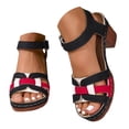 thumbnail image 3 of MKLEKYY Sandalias de Plataforma para Mujer, Zapatos de Verano Con Velcro, Informales, Con Punta Abierta y Tacones Cuadrados, Cómodas Sandalias de Playa, 3 of 5