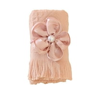 TACILIP 29x13in Cotton Tassel Towel Wedding Accompaniment Gift Absorbent Soft Fabric Bath Towel Mother's Day Gift Blanket Holiday Gift Birthday Gift Hand Towels for Bathroom, Birthday Gifts