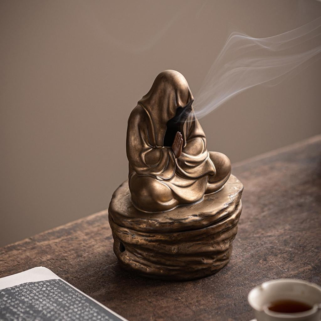 Giaone Incenses Burners Holder Censers Buddhas Statue Ceramic Incenses Burners Gift
