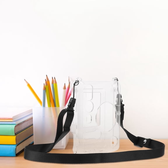 HOOWIFFY Camera Case Bag Clear Shell Protective Carry Case for Instant Camera with Strap