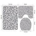 thumbnail image 3 of Light Dark Floral Burst Pattern Bathroom Rugs Sets 3 Piece,Toilet Cover Set,Absorbent Non Slip Bathroom Mats Sets with U-Shaped Contour Rug Toilet Rug Set, 3 of 5