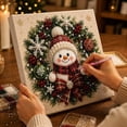 thumbnail image 4 of 5D DIY Christmas Pearl Art Kit with Frame, Snowman Design Diamond Bead Painting Project, Creative Xmas Craft Gift for Adults Home Wall Display, 4 of 5