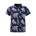 thumbnail image 1 of Jowowha Petits Garçons Été Plage Décontracté Aloha Luau Chemises Col Rabattu Hauts Tropicaux Tenue de Jeu Type m 130, 1 of 7
