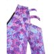 thumbnail image 4 of Tallas grandes con cremallera en V cuello floral escalera recortado frío hombro superior Rosegal Mangas largas de talla grande, 4 of 5
