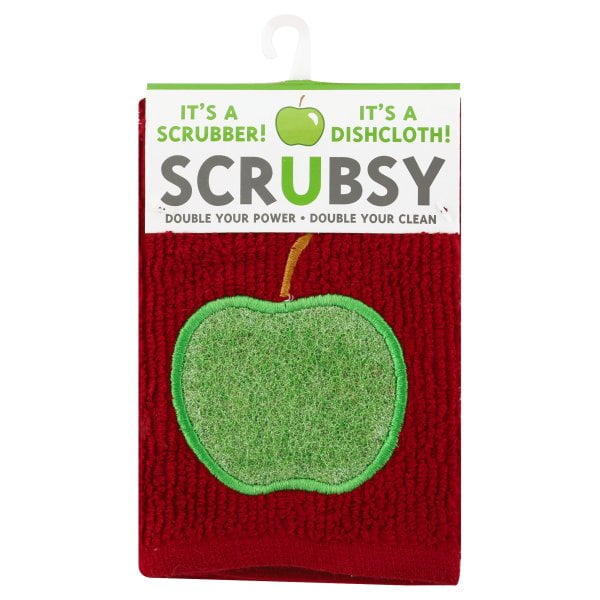 MU Kitchen Scrubsy Dishcloth and Scrubber (Apple)