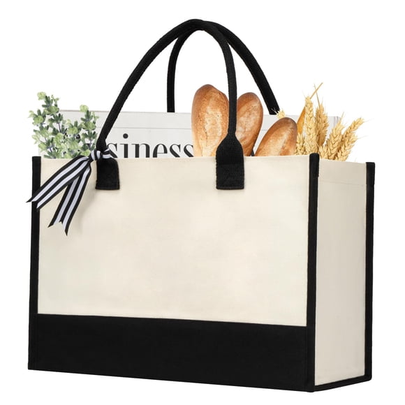 shenee Bolsa de lona con inicial, bolsa de yute de playa personalizada, regalo para mujeres, vacaciones, amigos, regalo de cumpleaños, boda, Año Nuevo