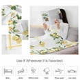 thumbnail image 4 of Lemon Yellow Flannel Blanket for Bed, Modern Country Flower Floral Summer Spring Soft Cozy Warm Couch Throw Blanket, Lightweight Fluffy Plush Bedding Blankets for Sofa Decor All Season 50"x60", 4 of 7